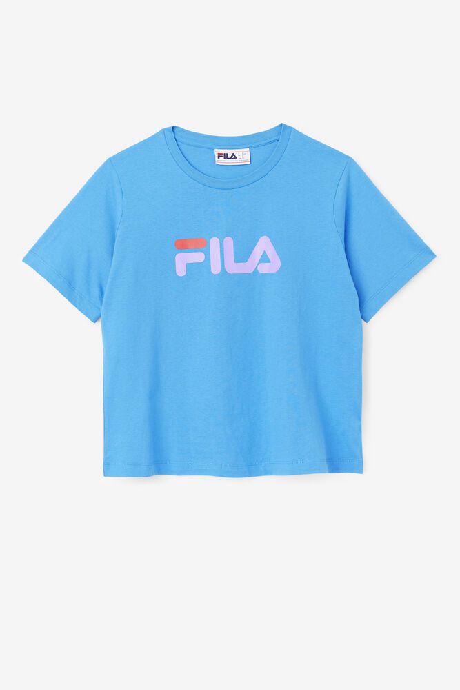 Fila T-Shirt Thea Womens Blue - India ASM-246183